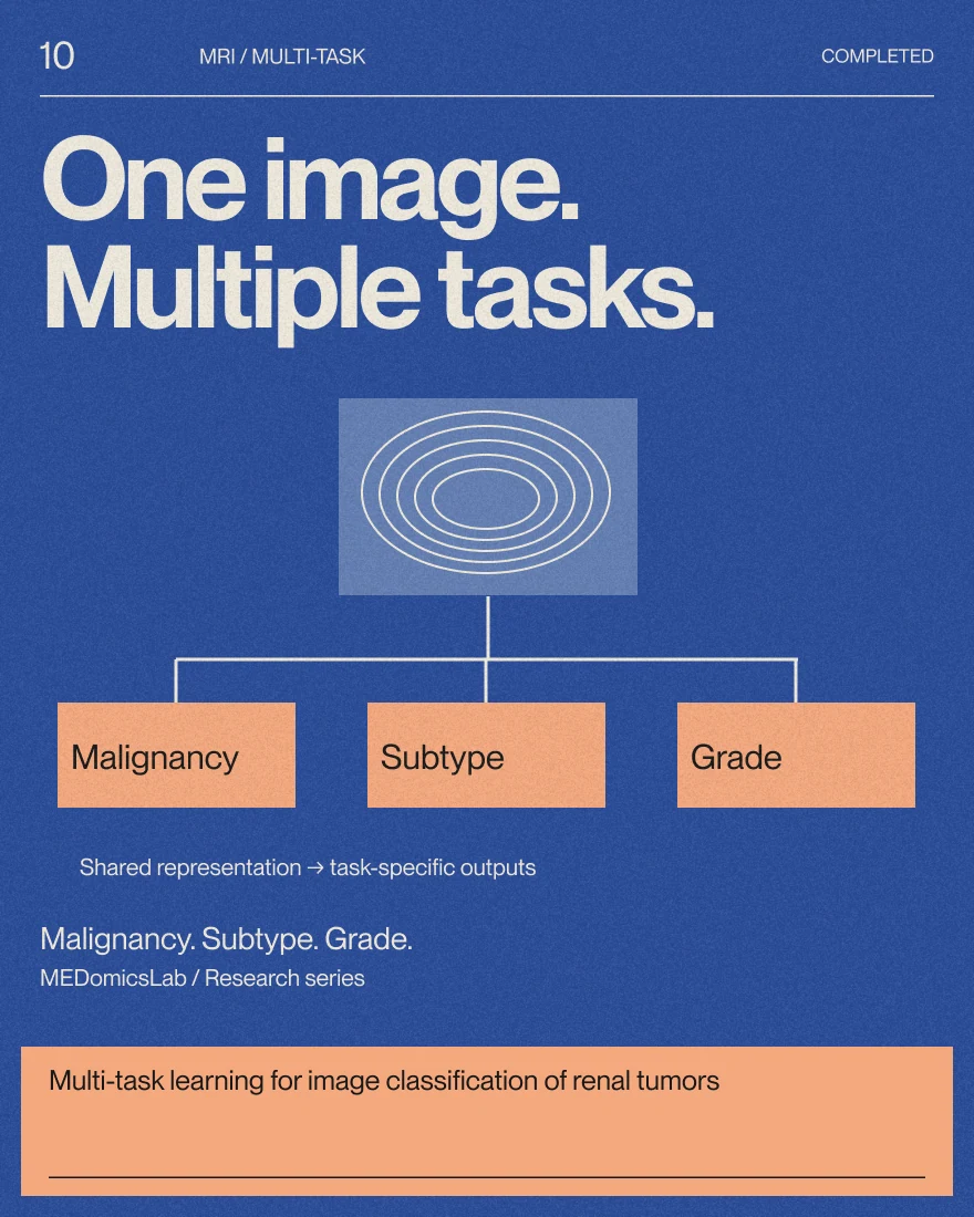 Multi-task learning for image classification of renal tumors